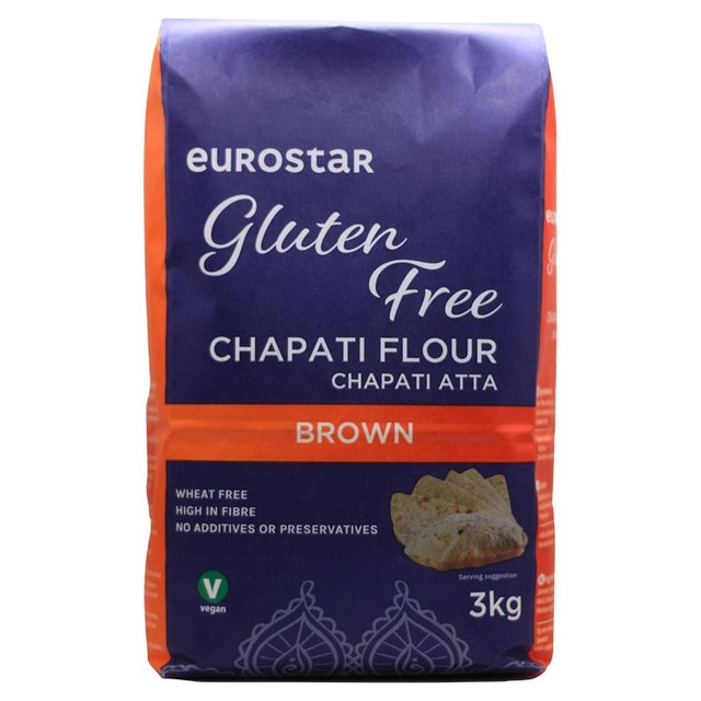 Eurostar Foods Eurostar Gluten Free Chapati Flour Brown, 3kg
