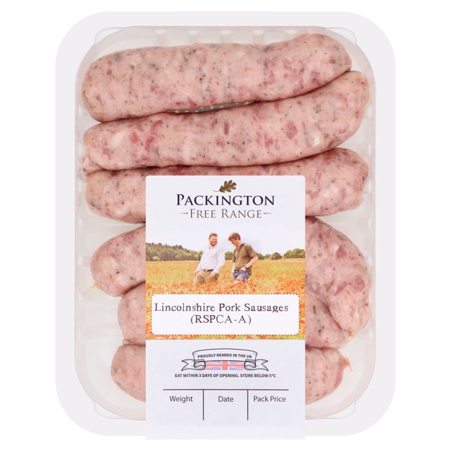 Packington Free Range Lincolnshire Sausages, 480g