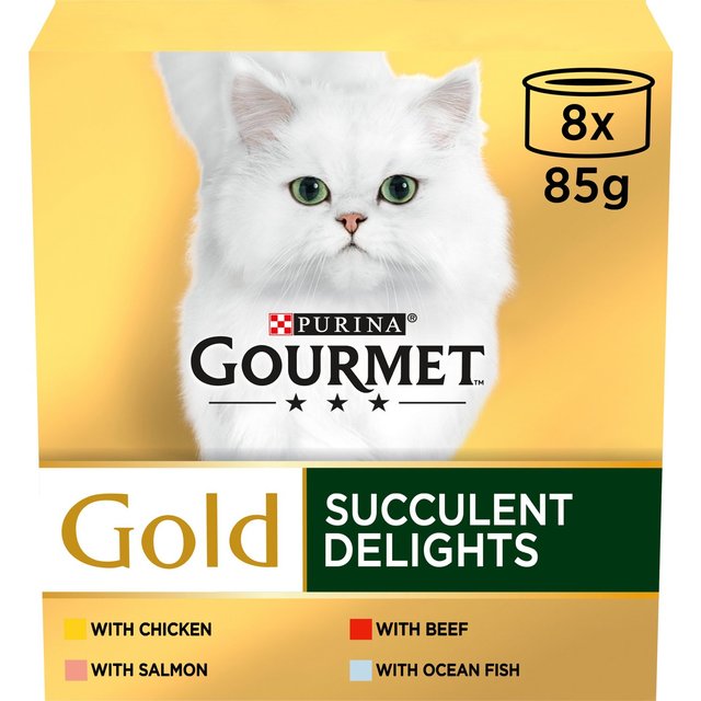 Gourmet Gold Succulent Delights Adult Wet Cat Food Chicken, 6 x 85g