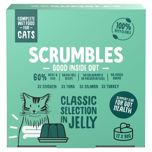 Scrumbles Wet Cat Jelly Classic Selection, 12 x 80g