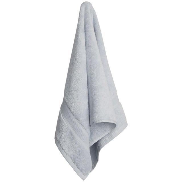 M & S Collection Super Soft Pure Cotton Antibacterial Face Towel Silver Grey, 2 Per Pack