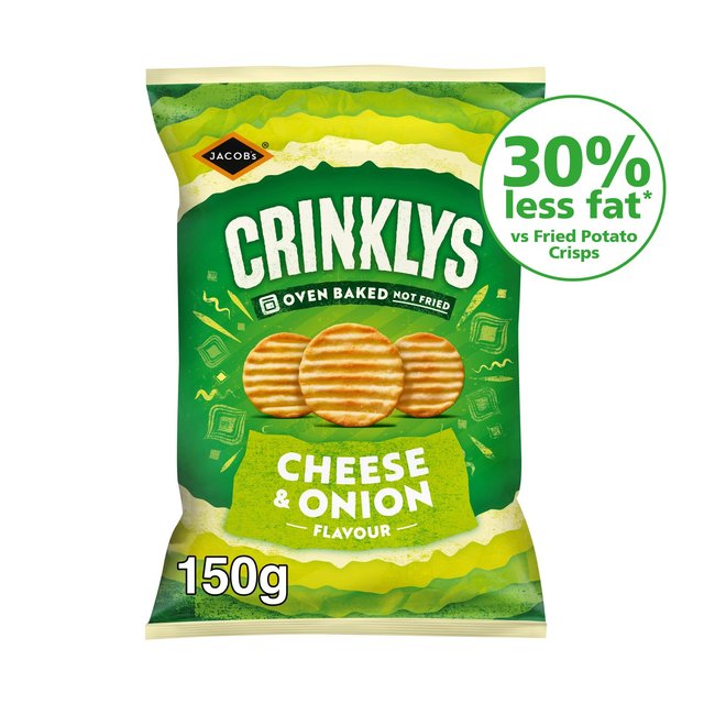 Jacob’s Crinklys Cheese & Onion Snacks 150g Share Bag