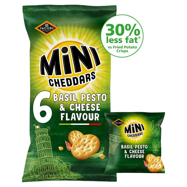 Mini Cheddars Nibblies Cheese & Pesto Multipack Snacks 6x17g