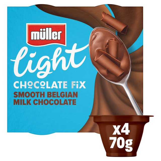 Muller Light Chocolate Fix Low Fat Dessert, 4 x 70g