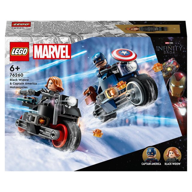 Lego Super Heroes Black Widow & Captain America Motorcycle 76260, 6+