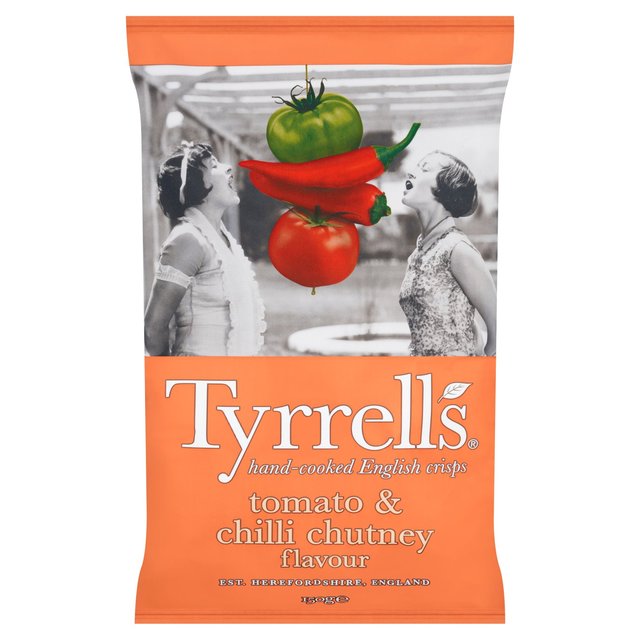 KP Snacks Tyrrells Tomato & Chilli Chutney Sharing Crisps, 150g