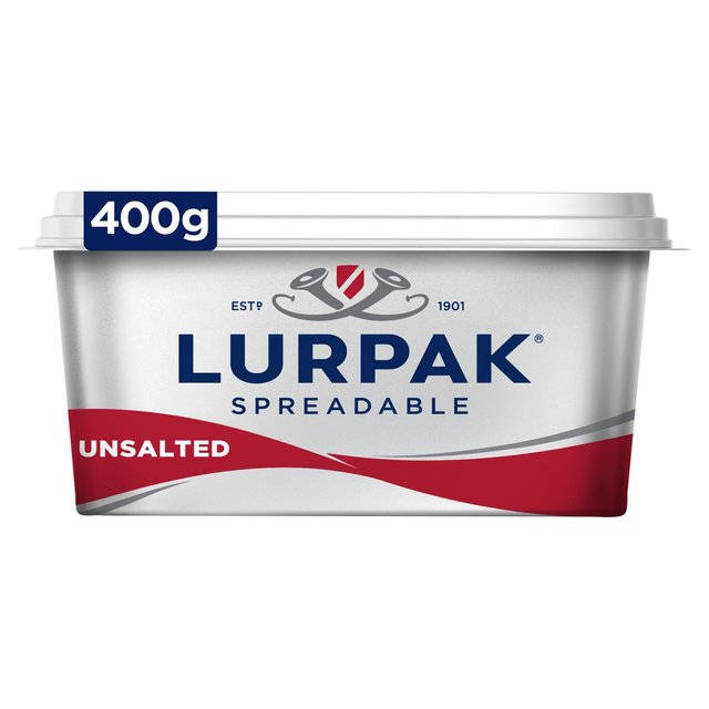 Lurpak Unsalted Spreadable Blend of Butter and Rapeseed Oil, 400g