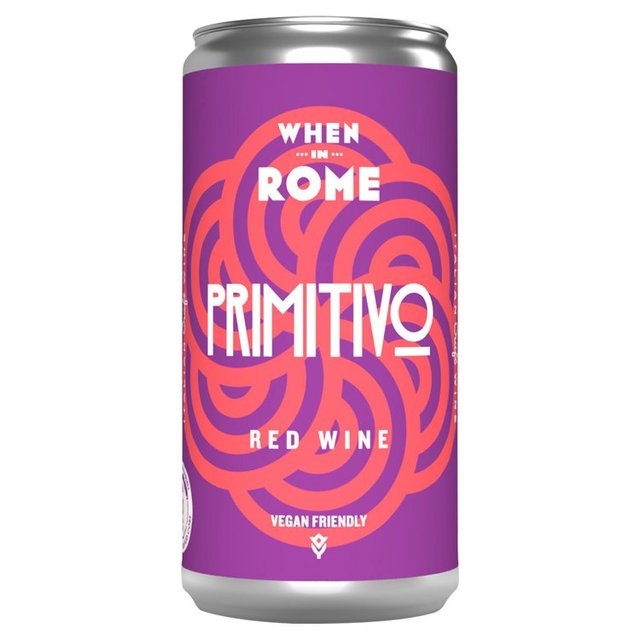 When in Rome Red Wine Primitivo IGT, Can, 18.7cl