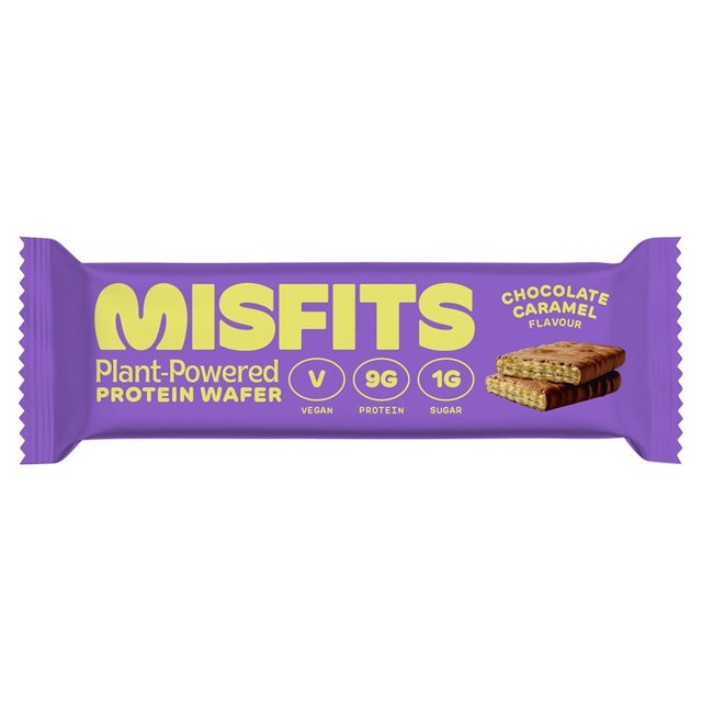 Misfits Milk Chocolate Caramel Vegan Protein Wafer, 37g
