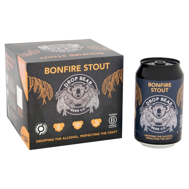Drop Bear Beer Bonfire Stout 4 Pack, 4 x 330ml