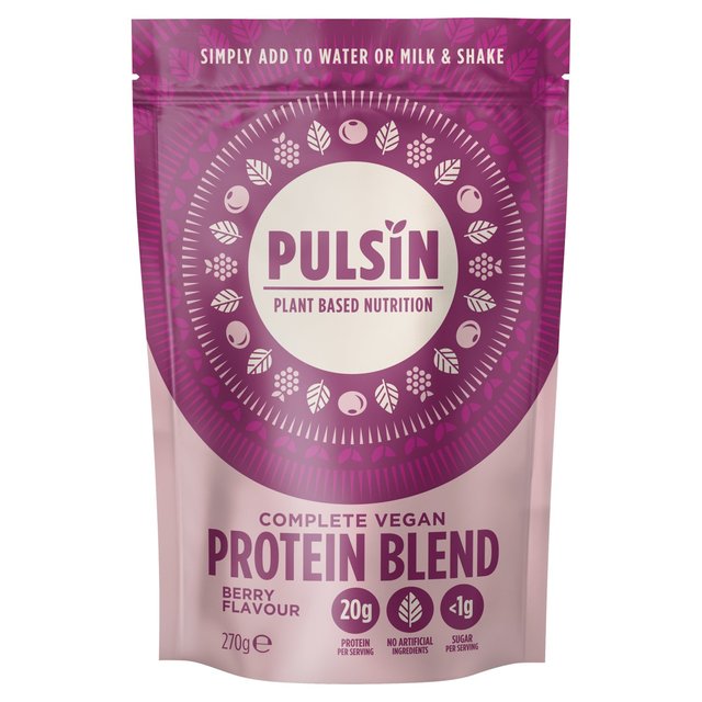 Pulsin Complete Vegan Protein Blend Berry, 270g
