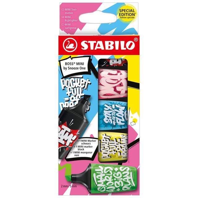Stabilo Boss Mini Snooze one Highlighters Pack 5pcs, 5 Per Pack