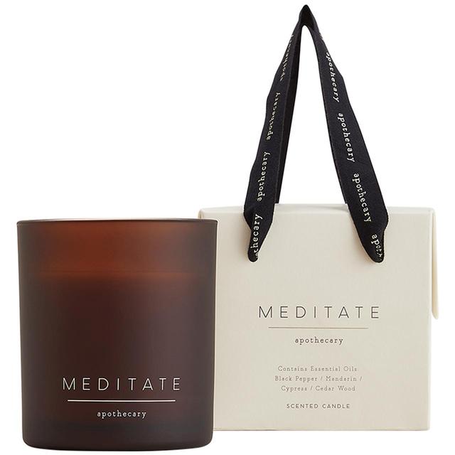 M & S Apothecary Meditate Boxed Scented Candle Gift, One Size, Amber