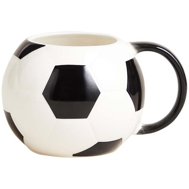M & S Collection Football Mug, One Size, Black Mix