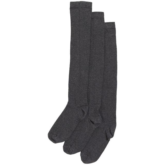 M&S Girls Collection Cotton Rich Over the Knee Socks, Grey | Ocado