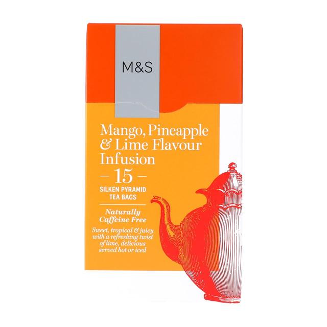 M & S Mango Pineapple & Lime Infusion Teabags, 15 Per Pack