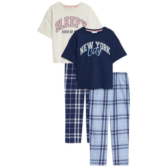 M & S Sleepy Check Pyjamas, 8-9 Years