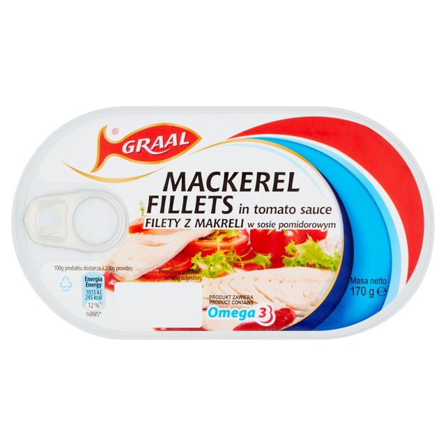 Graal Mackerel Fillets in Tomato Sauce, 170g