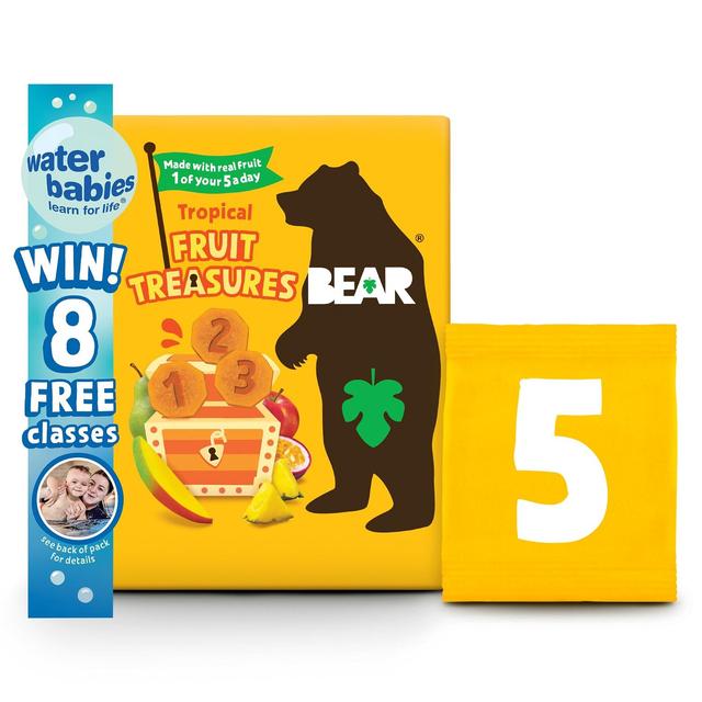 Bear Treasures Kids Snack 3+ Years Tropical Flavour, 5 x 20g