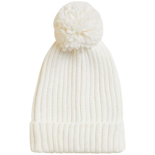 M & S Unisex Winter Hat, 18-36 Months, Light Cream