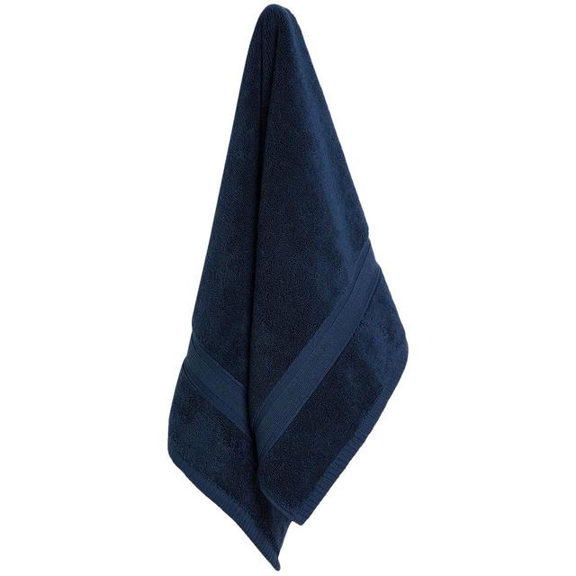 M & S Super Soft Pure Cotton Antibacterial Towel 2pk Face Towels Dark Navy, 2 Per Pack
