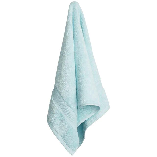 M & S Super Soft Pure Cotton Antibacterial Towel 2pk Face Towels Duck Egg, 2 Per Pack