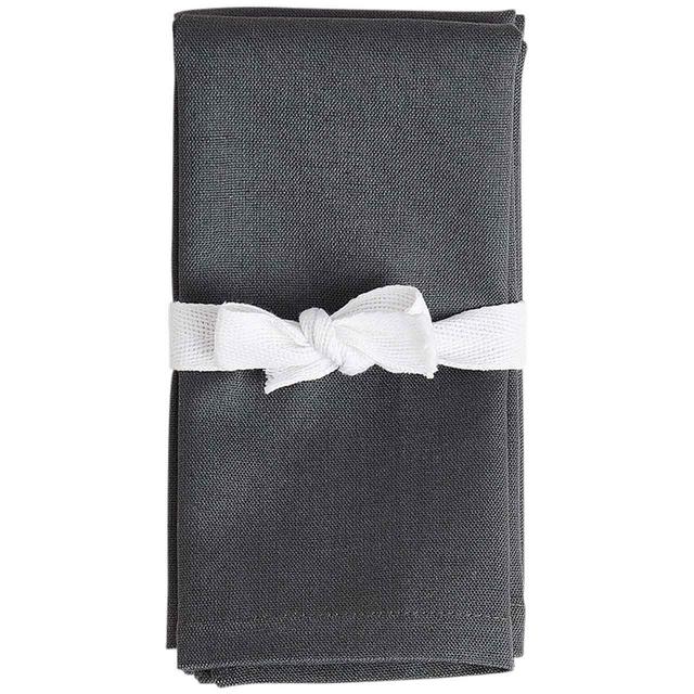 M & S Collection Set of 4 Cotton Rich Napkins With Linen, One Size, Grey