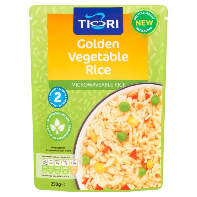 Tiori Golden Vegetable Microwave Rice, 250g
