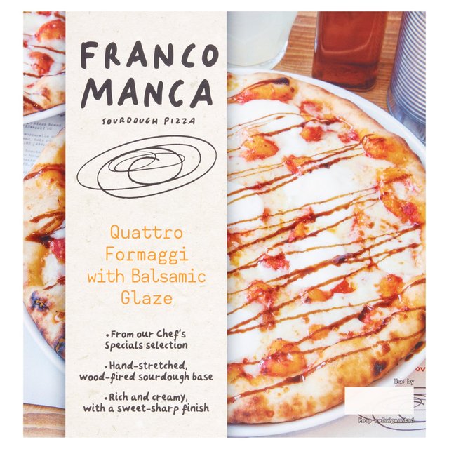 Franco Manca Quattro Formaggi & Balsamic Glaze Pizza, 454g