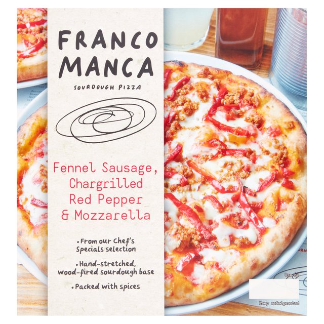 Franco Manca Fennel Sausage & Red Pepper Pizza, 480g