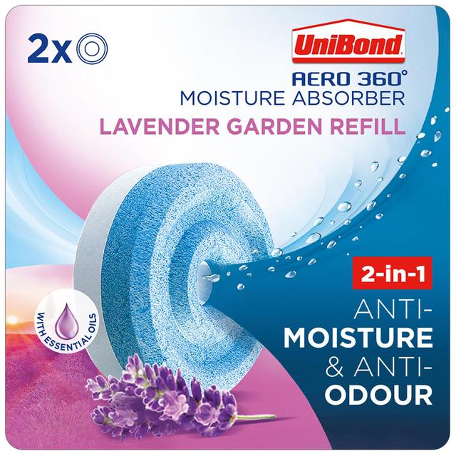 Unibond Aero 360 Lavender Refills, 2 Per Pack