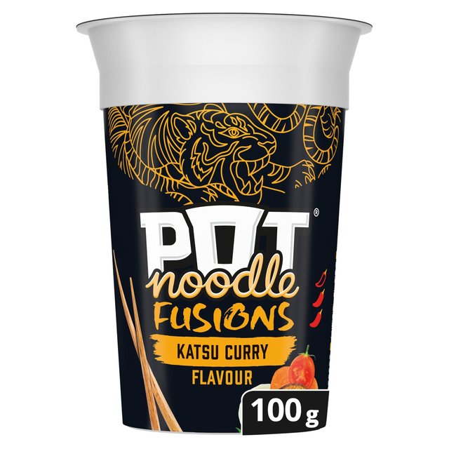 Pot Noodle Fusions Katsu Curry Instant Snack Noodle, 100g