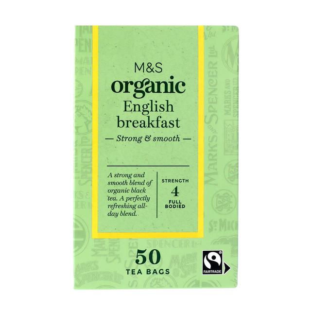 M & S Organic English Breakfast Teabags, 50 per Pack