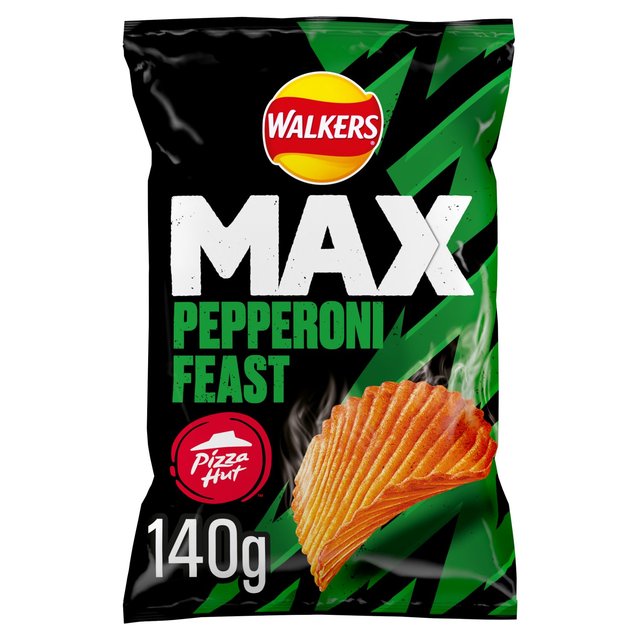 Walkers Max Pizza Hut Pepperoni Feast Sharing Crisps, 140g