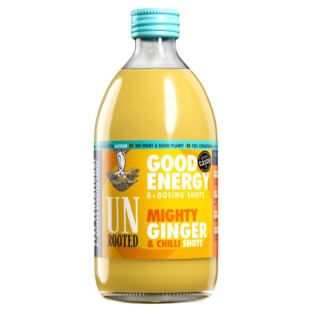 Unrooted Drinks Good Energy Mighty Ginger & Chilli Dosing 8 Shots, 500ml
