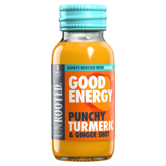 Unrooted Drinks Good Energy Punchy Turmeric & Ginger Single Shot, 60ml
