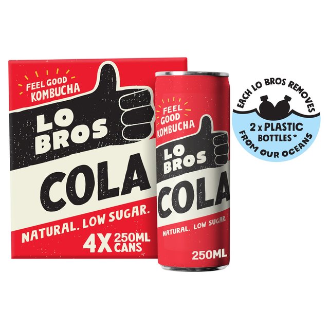 Lo Bros Kombucha Cola Multipack, 4 x 250ml