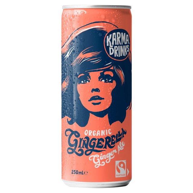 Karma Cola Karma Drinks Gingerella Cans, 250ml