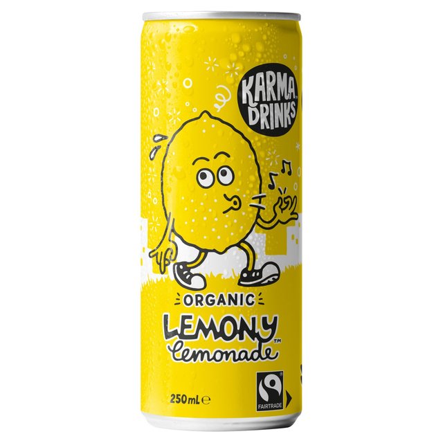 Karma Cola Karma Drinks Lemony Lemonade Cans, 250ml