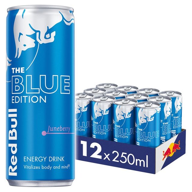 Red Bull Energy Drink Blue Edition Juneberry, 12 x 250ml