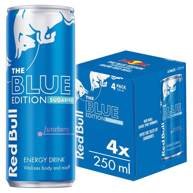 Red Bull Energy Drink Sugar Free Blue Edition Juneberry, 250ml