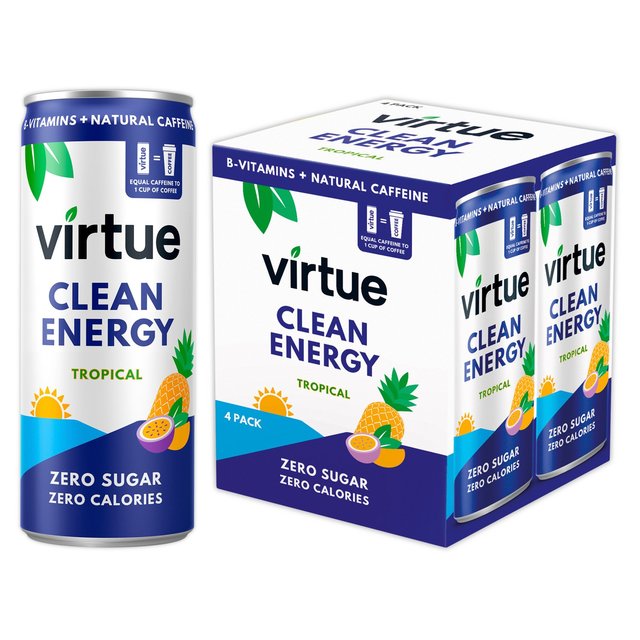 Virtue Clean Energy Tropical, 4 x 250ml