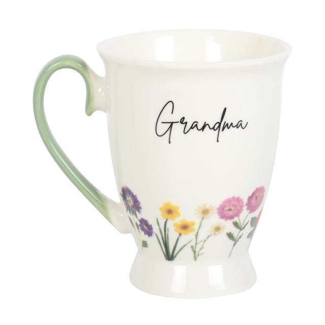 Something Different Grandma Wildflower Ceramic Pedestal Mug