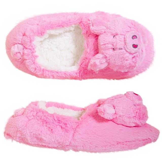 M & S Kids Percy Pig Slippers, Size 12, Pink