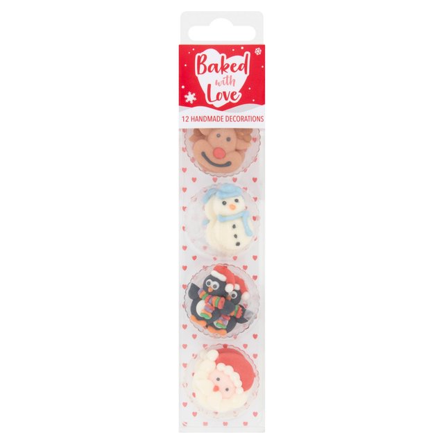 Baked With Love Christmas Friends Decorations, 12 Per Pack