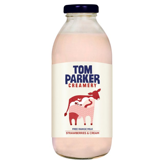 Tom Parker Creamery Strawberries & Cream Flavoured Milk, 500ml