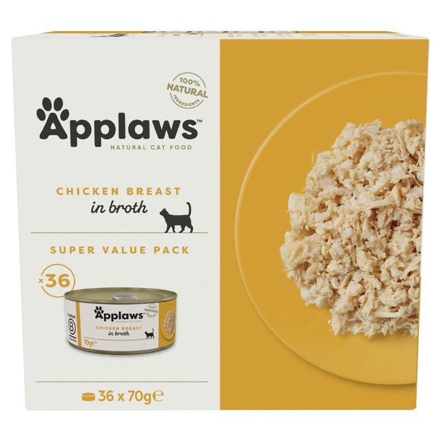 Applaws Cat Tin Chicken Bulk Pack, 36 x 70g