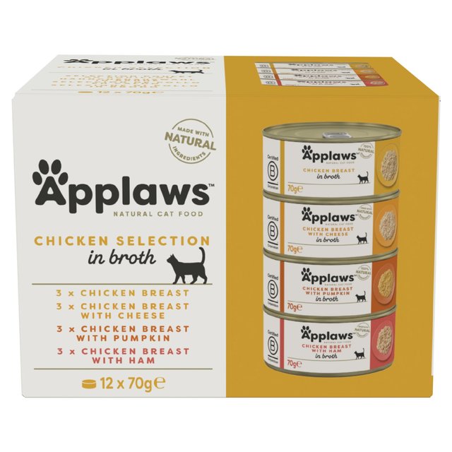 Applaws Cat Tin Multipack Chicken Collection, 12 x 70g