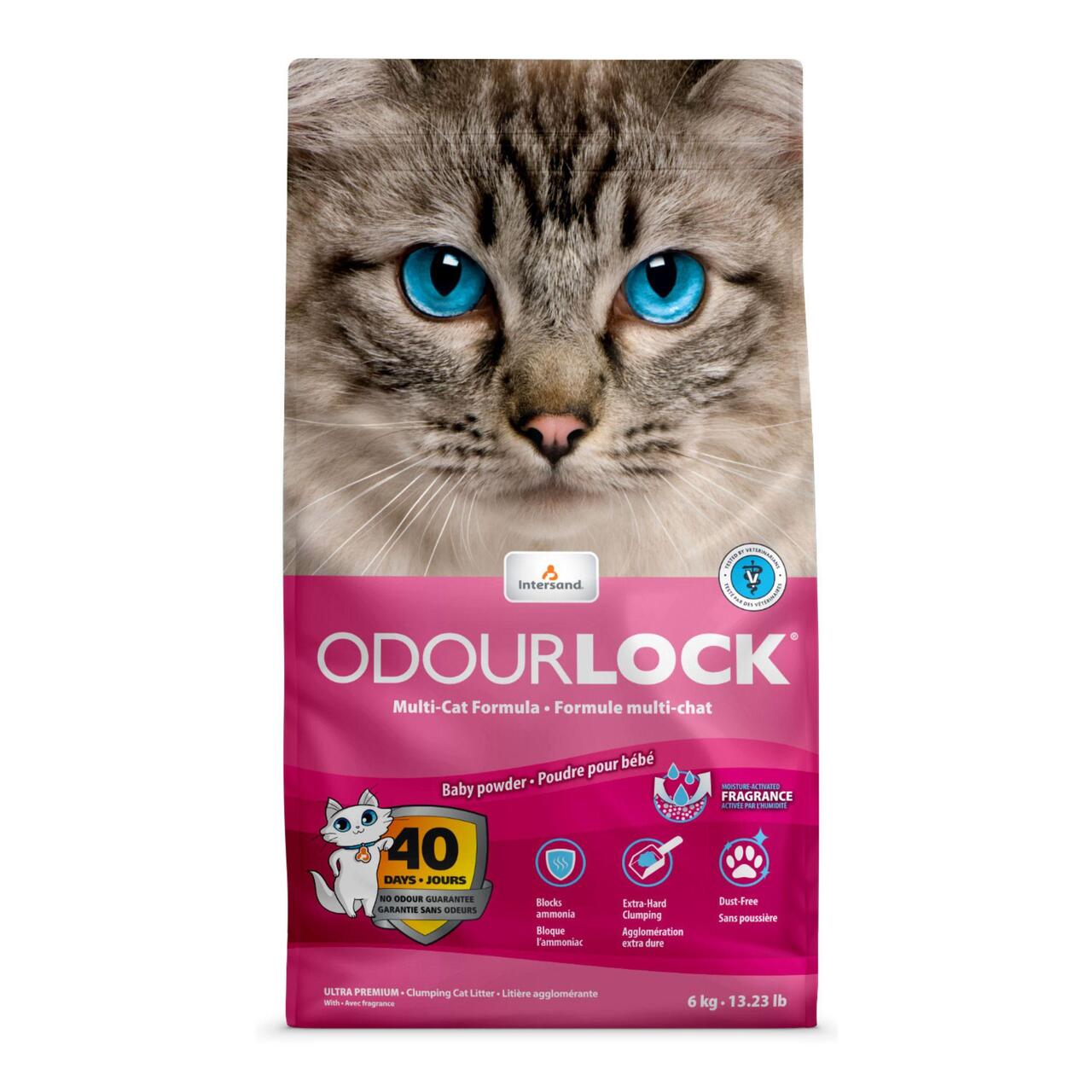 Intersand Odourlock Baby Powder Clumping Cat Litter HelloSupermarket