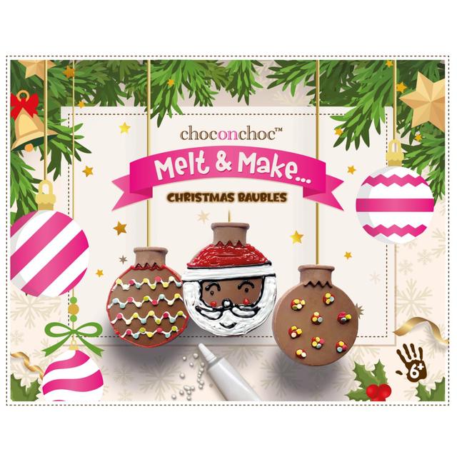 Choc On Choc Melt, Make and Decorate Your Own Chocolate Christmas Baubles, 300g
